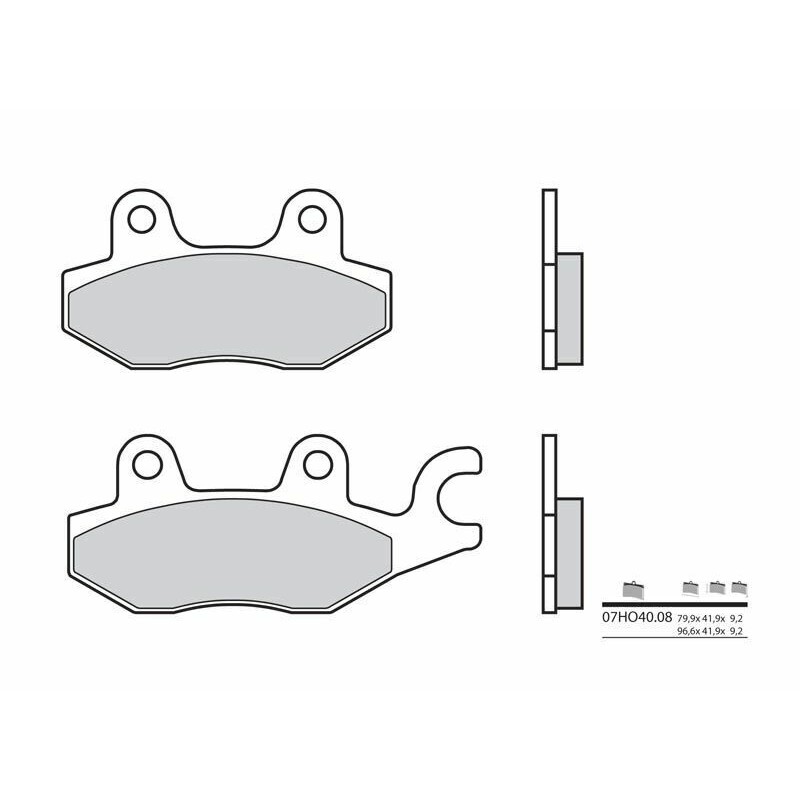 Plaquettes de frein BREMBO route carbone céramique - 07HO4008