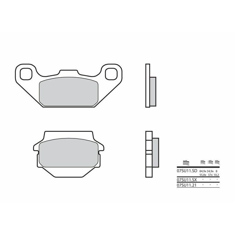 Plaquettes de frein BREMBO route carbone céramique - 07SU1121