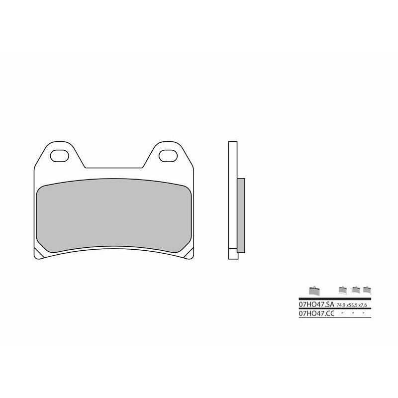 Plaquettes de frein BREMBO route métal fritté - 07HO47SA