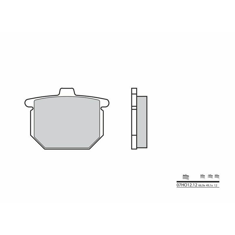 Plaquettes de frein BREMBO route carbone céramique - 07HO1212