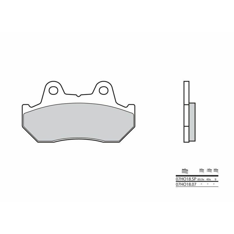 Plaquettes de frein BREMBO route carbone céramique - 07HO1807