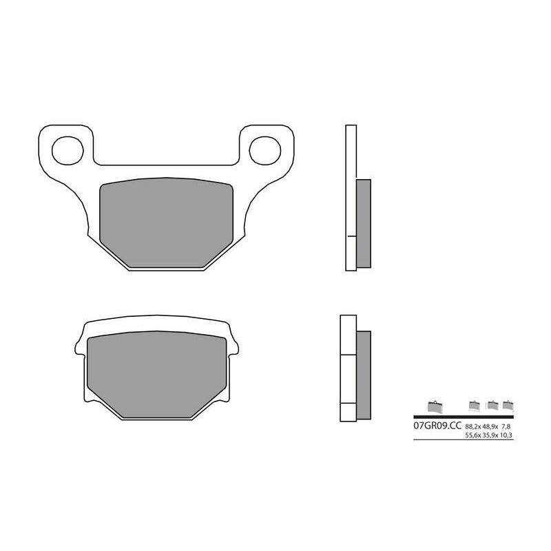 Plaquettes de frein BREMBO route carbone céramique - 07GR09CC