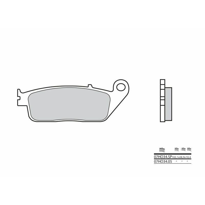 Plaquettes de frein BREMBO route métal fritté - 07HO34SP