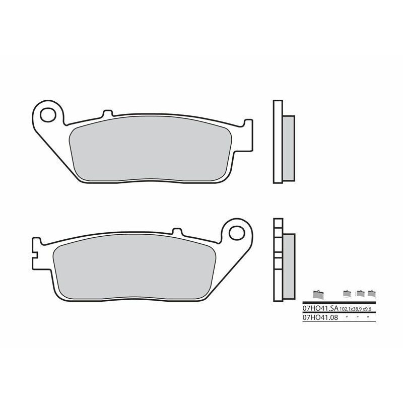 Plaquettes de frein BREMBO route métal fritté - 07HO41SA