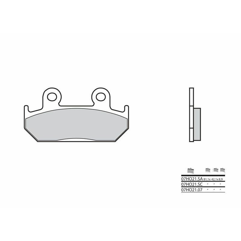 Plaquettes de frein BREMBO route carbone céramique - 07HO2107