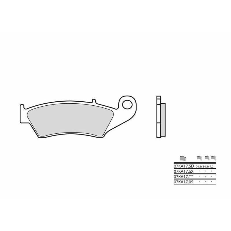 Plaquettes de frein BREMBO Off-Road métal fritté - 07KA17SX