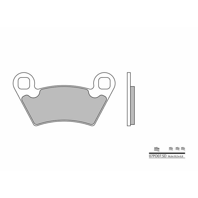 Plaquettes de frein BREMBO Off-Road métal fritté - 07PO07SD