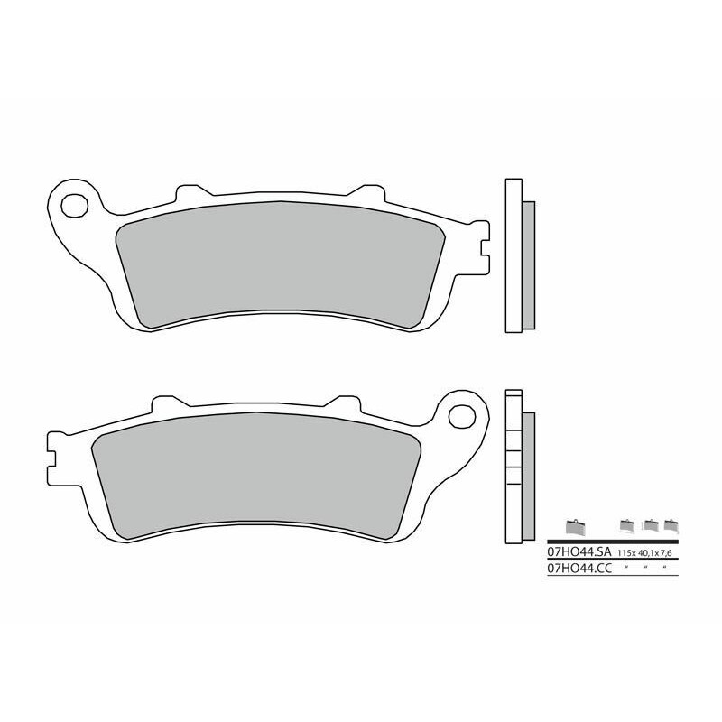 Plaquettes de frein BREMBO route métal fritté - 07HO44SA