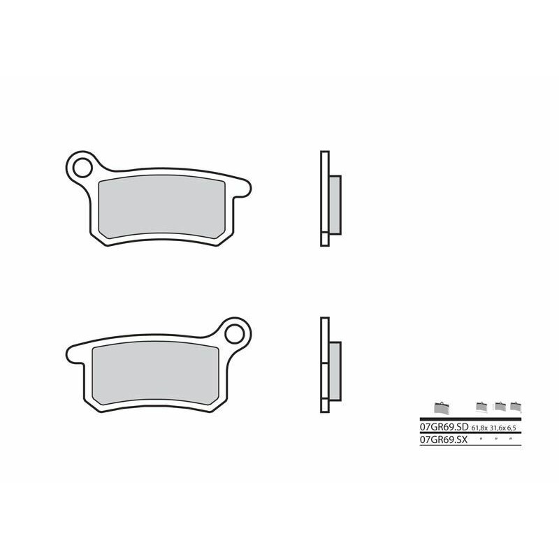 Plaquettes de frein BREMBO Off-Road métal fritté - 07GR69SX