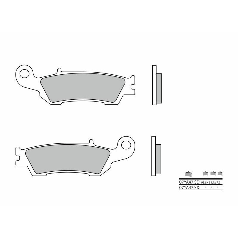 Plaquettes de frein BREMBO Off-Road métal fritté - 07YA47SX