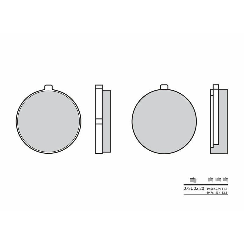 Plaquettes de frein BREMBO route carbone céramique - 07SU0220