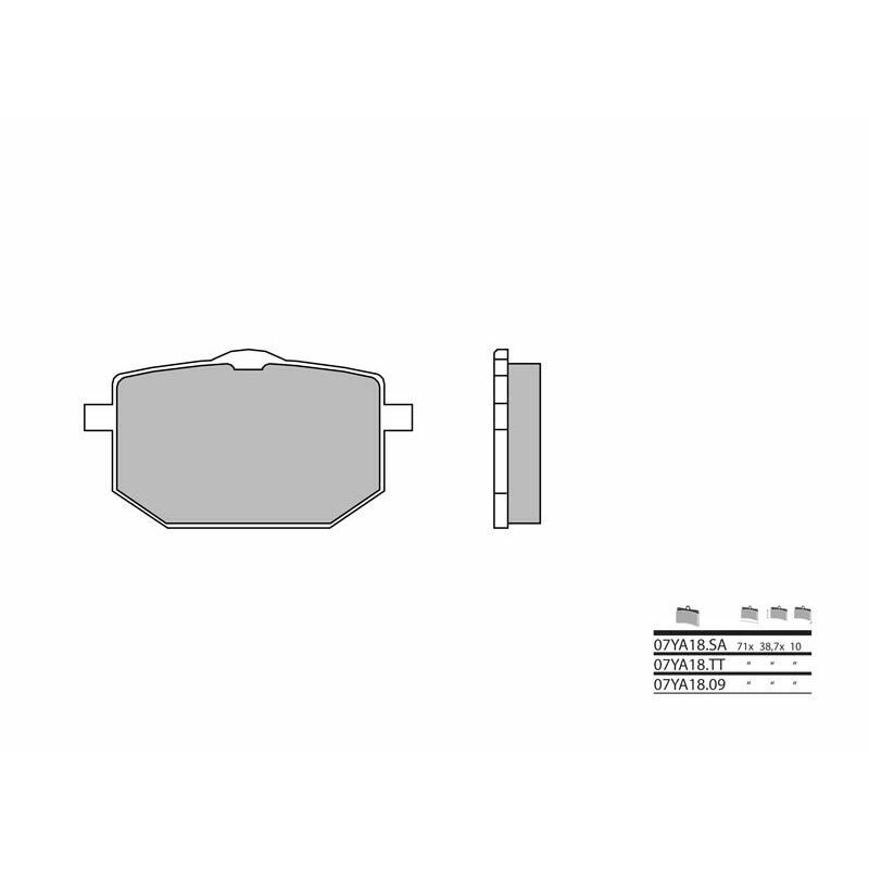 Plaquettes de frein BREMBO route carbone céramique - 07YA1809