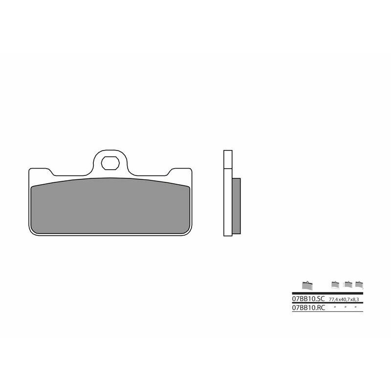 Plaquettes de frein BREMBO métal fritté - 07BB10SC