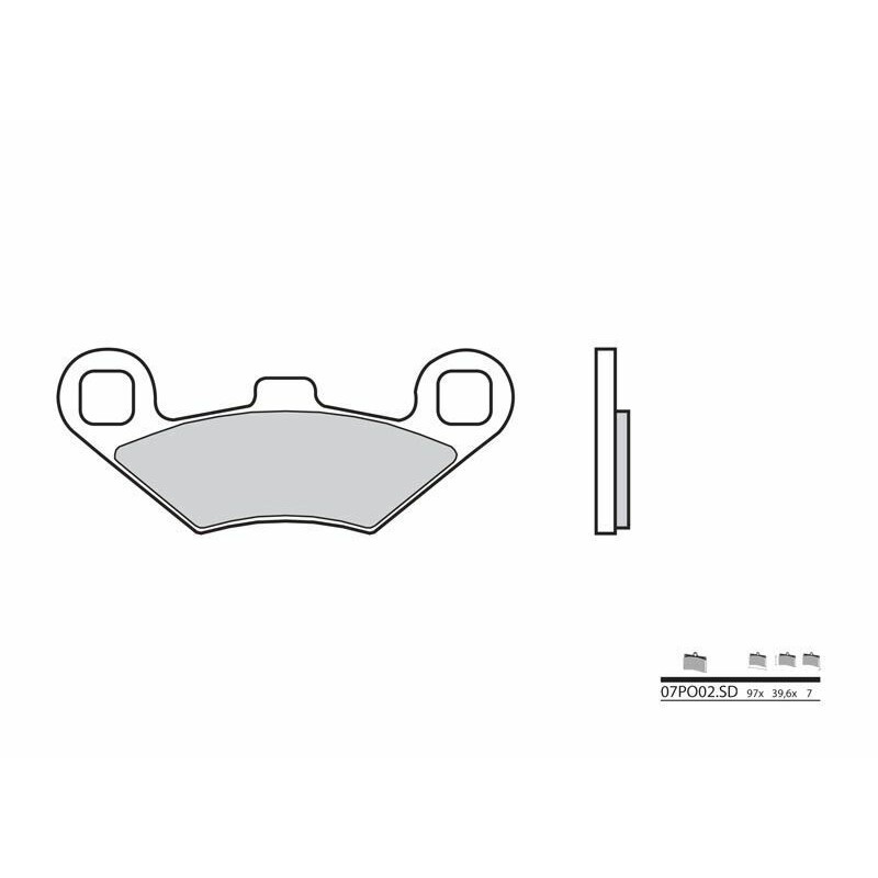 Plaquettes de frein BREMBO Off-Road métal fritté - 07PO02SD