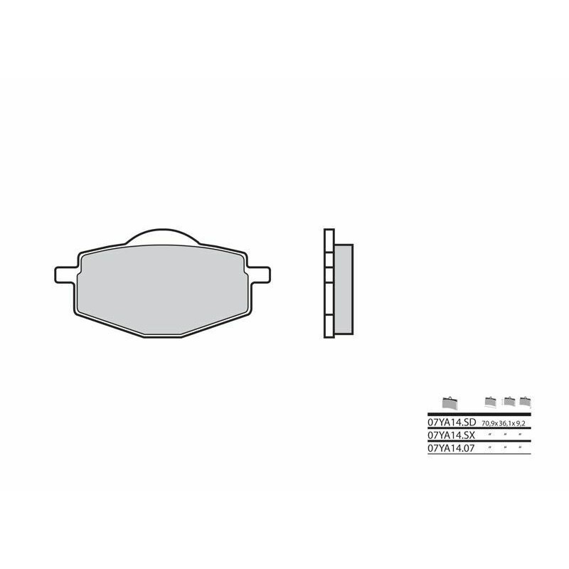 Plaquettes de frein BREMBO route carbone céramique - 07YA1407