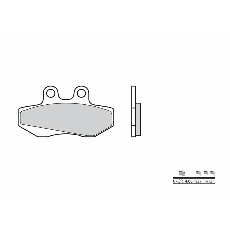 Plaquettes de frein BREMBO route carbone céramique - 07GR1406