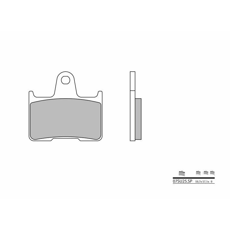 Plaquettes de frein BREMBO route métal fritté - 07SU25SP