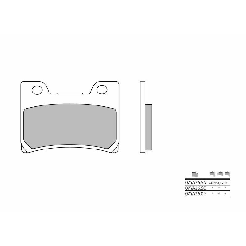 Plaquettes de frein BREMBO route carbone céramique - 07YA2609