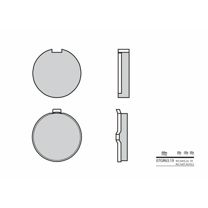 Plaquettes de frein BREMBO route carbone céramique - 07GR6319