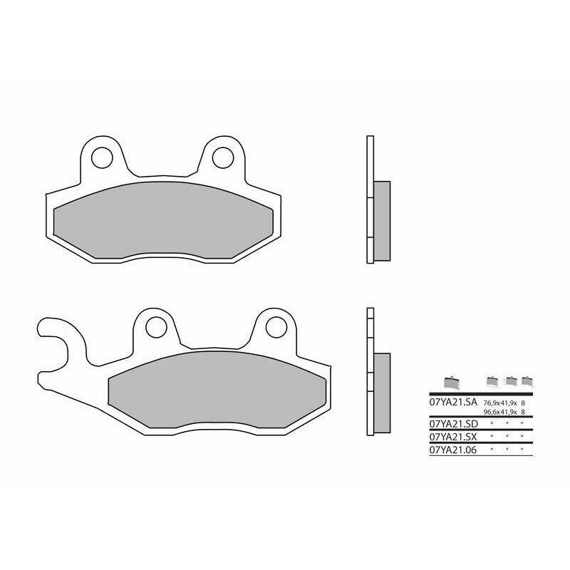 Plaquettes de frein BREMBO route métal fritté - 07YA21SA