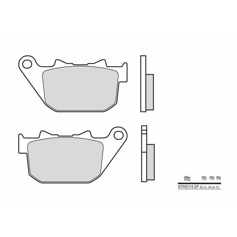 Plaquettes de frein BREMBO route métal fritté - 07HD14SP