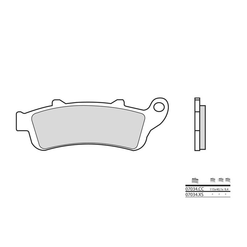 Plaquettes de frein BREMBO Scooter carbone céramique - 07034CC