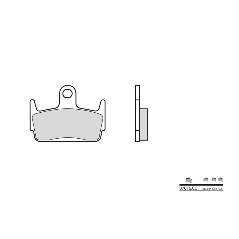 Plaquettes de frein BREMBO Scooter carbone céramique - 07016CC