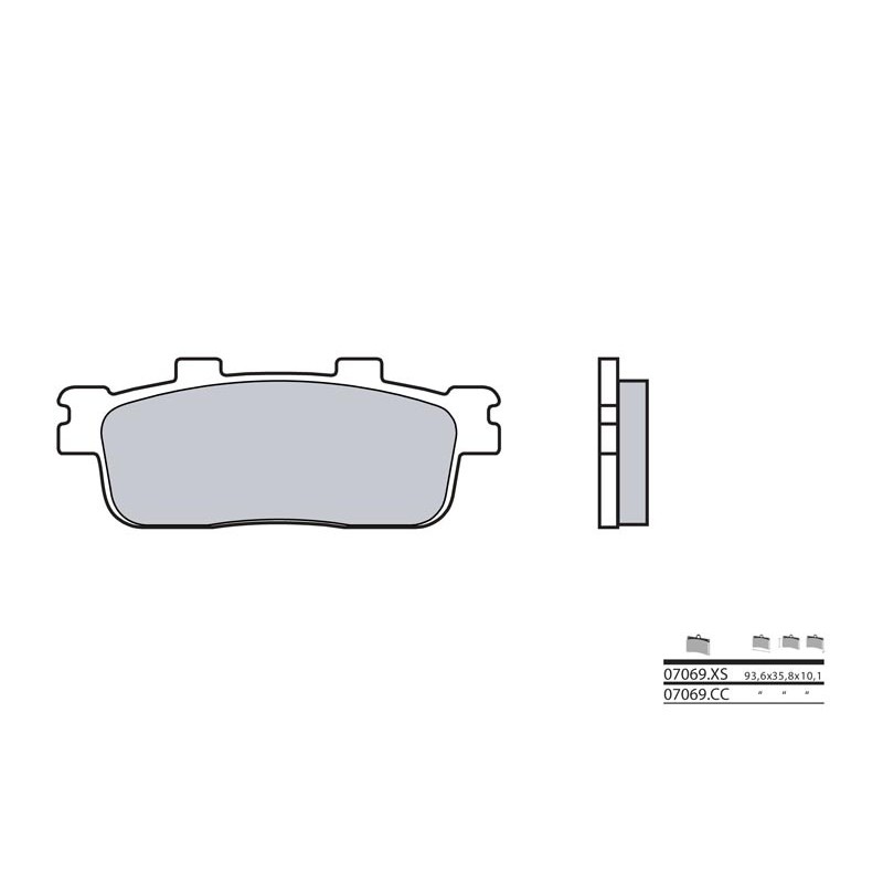 Plaquettes de frein BREMBO Scooter carbone céramique - 07069CC