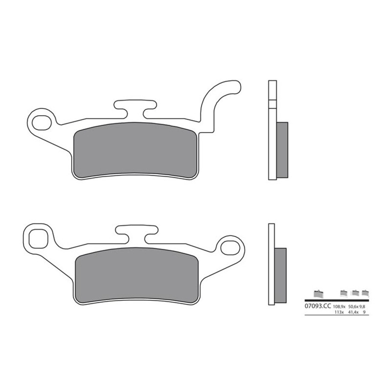 Plaquettes de frein BREMBO Scooter carbone céramique - 07093CC