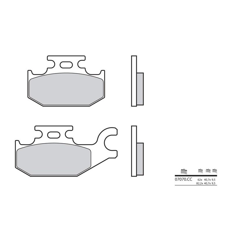 Plaquettes de frein BREMBO Scooter carbone céramique - 07070CC