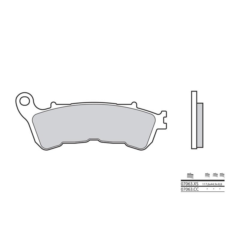 Plaquettes de frein BREMBO Scooter carbone céramique - 07063CC