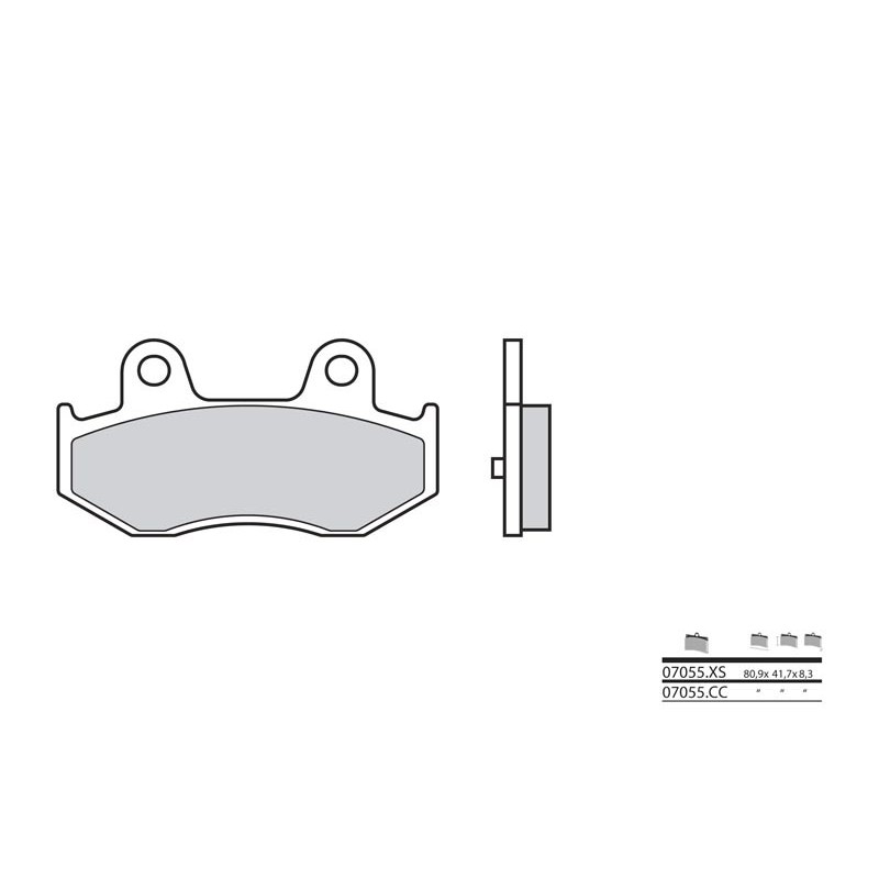 Plaquettes de frein BREMBO Scooter carbone céramique - 07055CC