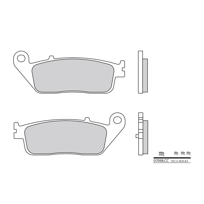 Plaquettes de frein BREMBO Scooter carbone céramique - 07098CC