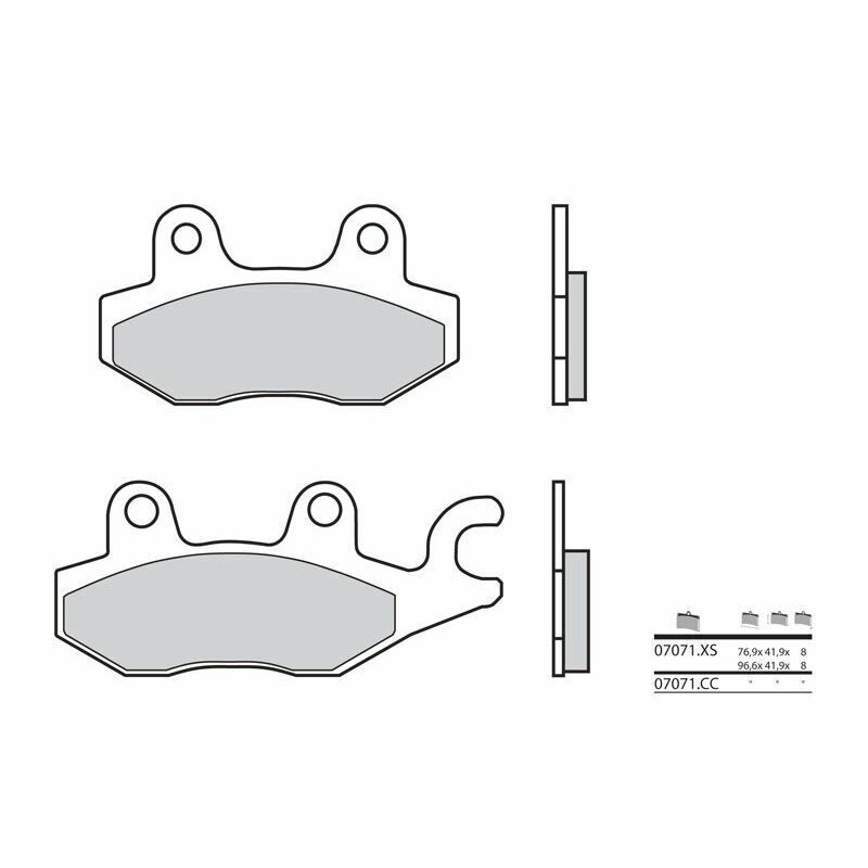 Plaquettes de frein BREMBO Scooter métal fritté - 07071XS