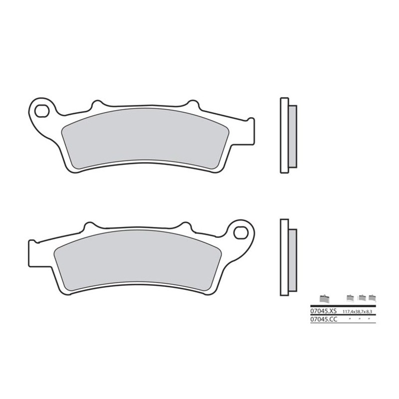 Plaquettes de frein BREMBO Scooter carbone céramique - 07045CC