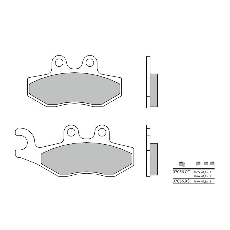 Plaquettes de frein BREMBO Scooter métal fritté - 07056XS