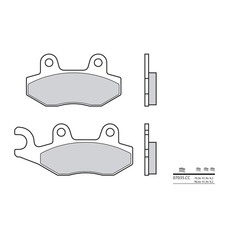 Plaquettes de frein BREMBO Scooter carbone céramique - 07035CC