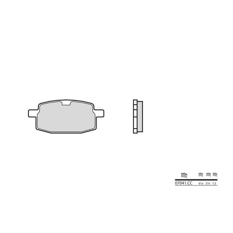 Plaquettes de frein BREMBO Scooter carbone céramique - 07041CC