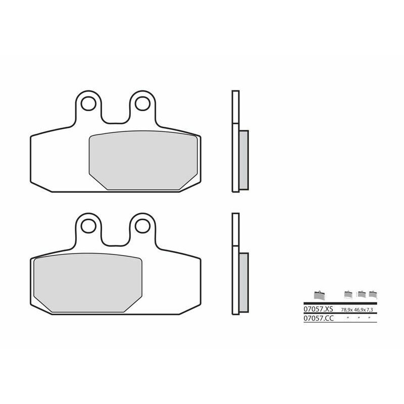 Plaquettes de frein BREMBO Scooter carbone céramique - 07057