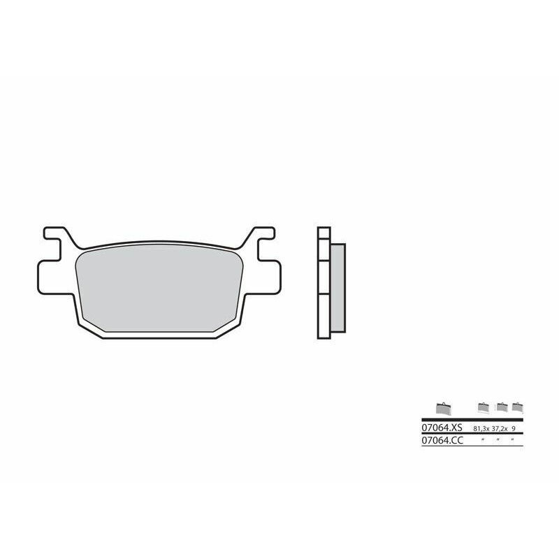 Plaquettes de frein BREMBO Scooter métal fritté - 07064XS