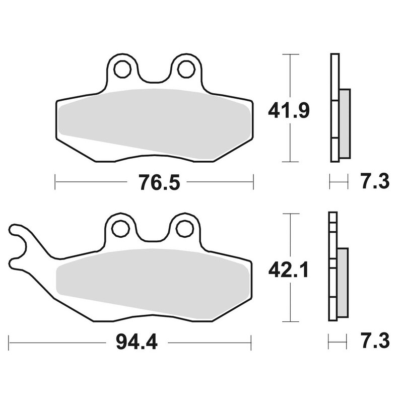 Plaquettes de frein BRAKING route/Scooter/Off-Road/Quad semi-métallique - 770SM1