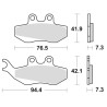 Plaquettes de frein BRAKING route/Scooter/Off-Road/Quad semi-métallique - 770SM1