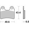 Plaquettes de frein BRAKING route/Scooter/Off-Road/Quad semi-métallique - 831SM1