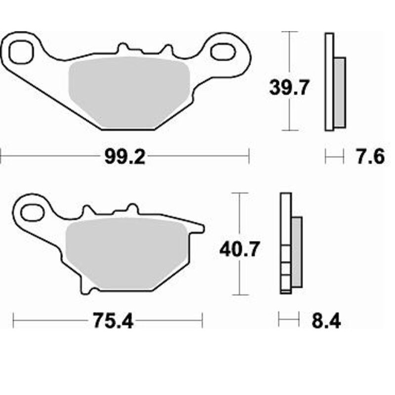 Plaquettes de frein BRAKING route/Scooter/Off-Road/Quad semi-métallique - 785SM1