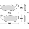 Plaquettes de frein BRAKING route/Scooter/Off-Road/Quad semi-métallique - 772SM1