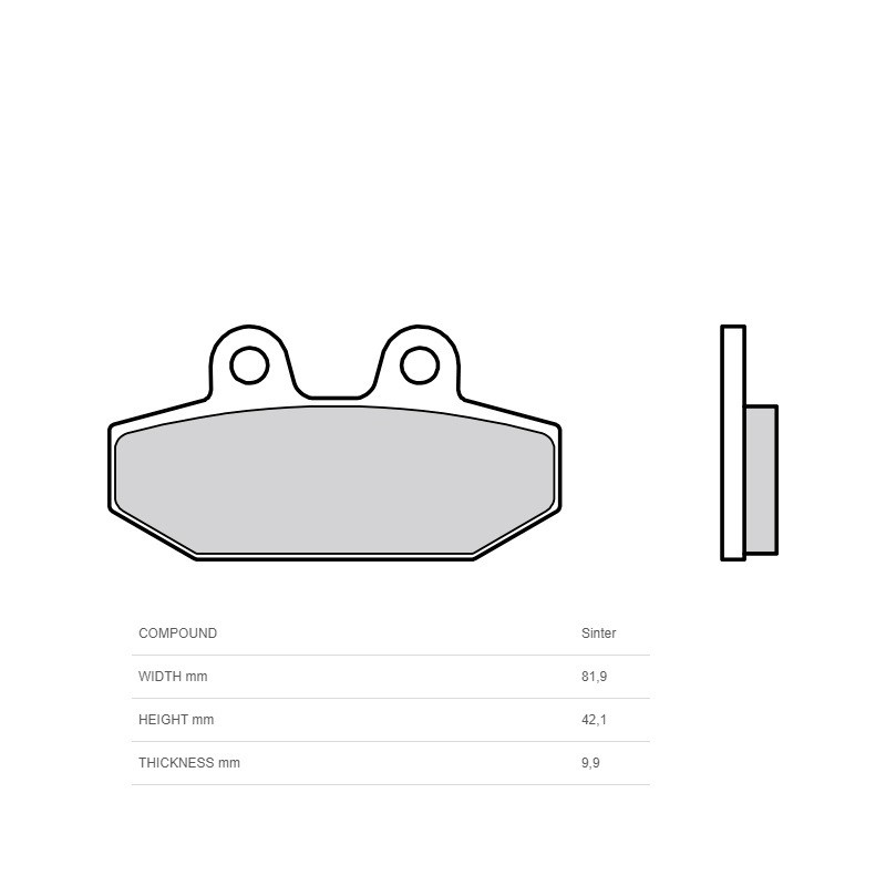 Plaquettes de frein BREMBO métal fritté - 07HD23SP