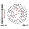 Couronne JT SPROCKETS aluminium ultra-light anti-boue 478 - 520