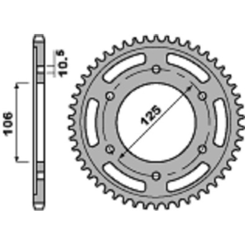 Couronne PBR Racing aluminium Ultra-Light 4530 - 520