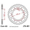 Couronne JT SPROCKETS aluminium ultra-light anti-boue 461 - 420