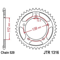 Couronne JT SPROCKETS acier...